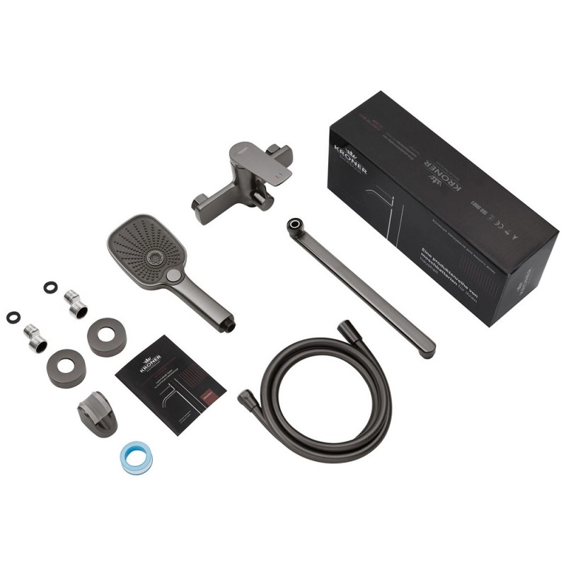Смеситель для ванны Kroner KRP Makon-GRP070 Фото - 6